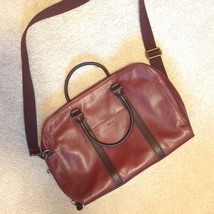 Fossil Men's Leather Messenger Laptop Bag